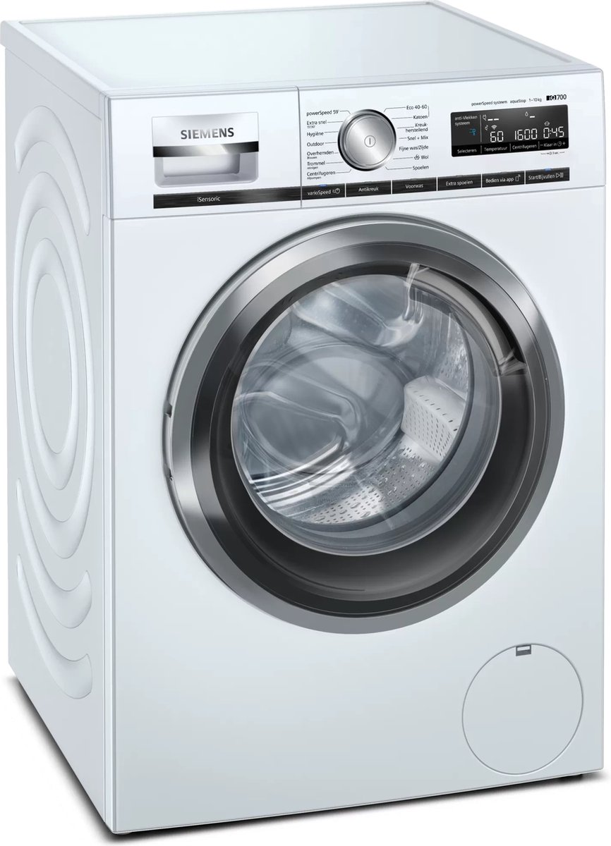 Siemens iQ700 WM6HXM76NL wasmachine Voorbelading 10 kg 1600 RPM B Wit