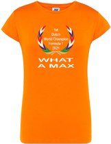 T-SHIRT FORMULE 1 Wereldkampioen Max - Dames T-shirt - What A Max - Large