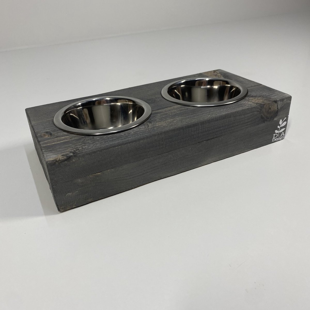 Bol.com Voerbak steigerhout maat XS Antraciet Wash aanbieding
