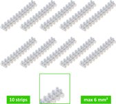 TQ4U kroonstrips - Max 6 mm² - 10 strips à 12 steentjes - Wit