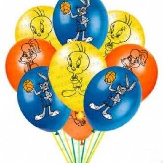 Ballonnen -  animatie film - kinderfeestje - partijtje  - versiering - konijn - vogel - decoratie -Set van 6