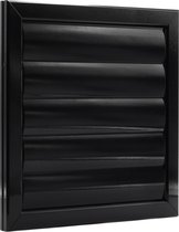 Aluminium ventilatierooster zwart met lamellen 305x305mm