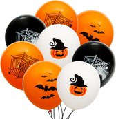 Halloween ballonnen - Set van 6 [Vleermuizen / Spinnenweb / Pompoenhoofd] - feestdagen - versiering