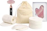 Senpurna®  Facial - Set - Compleet - Gezichtsroller (elektrisch) - Jade Roller - Gua Sha - Gezichtsmassage - Contouren - Gezichtsroller - Herbruikbare wattenschijfjes - Haarband -