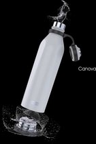 i-Drink- B-Evo - Bianco Canova - wit - thermofles 500 ml - roestvrij staal - houdt warme dranken tot 12 uur warm en koude dranken tot 20 uur fris - verwijderbare bodem ideaal om bi