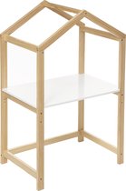 Atmospera Houten Bureau wit in de vorm van een huis - kindertafel - In hoogte verstelbaar tafelblad