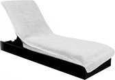 JEMIDI badstof overtrek voor ligstoelen - Handdoek 100% katoen - Handdoek voor loungebedden - Katoenen hoes 200 cm x 75 cm