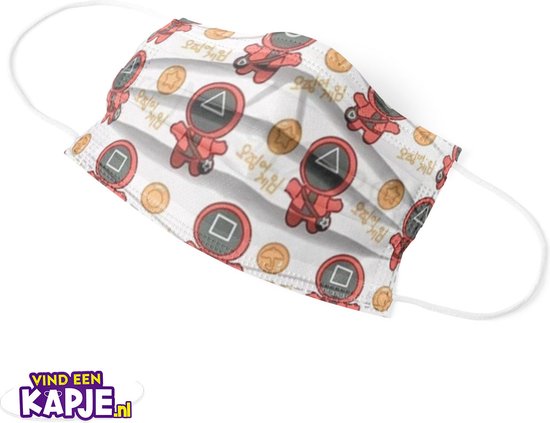 10 x Squid Game mondkapjes | Kerstkapje – Kerst mondkapjes | 3-laags | mondmasker | mondkapjes| oud & nieuw | oudjaar | sterretjes | | niet-medisch…