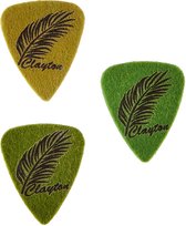 Clayton vilten Ukelele Leaf 3-pack plectrum