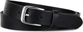 Fana Belts leren kinderriem - Zwart - Maat 60 - Riem voor kinderen - Jongensriem - Echt leer