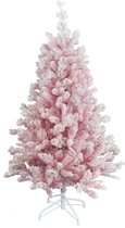 Kunstkerstboom Teddy Pink Flocked  210cm - roze