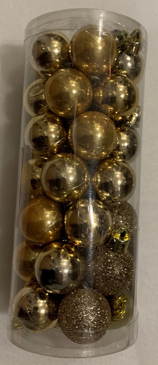 Totally Christmas | Kerstbal 2.5 cm | 35 stuks | Soft Gold | Goud