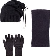 SUYUTTI Heren 3-Delig Winter Set | Muts (Beanie) met Fleecevoering - Sjaal - Handschoenen | Cool-05 (K2203-05)