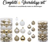 PRACHTIGE KERST® - Kerstballen - 65 Delige set - Kerstboomdecoratie - Kerstversiering - Kerstornamenten - Plastic kerstballen