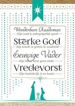 Kerstkaarten - Wit - Wonderbare raadsman, sterke God, eeuwige vader, vredevorst - Christelijk - Bijbel - Geloof - Picture Design - 6 stuks