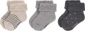 Chaussettes Lässig Newborn GOTS 3 paires de gris taille 12-14