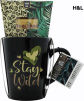 Mok cadeauset giftset "Stay Wild" Toblerone - Zwart / Multicolor - Keramiek / Karton - l 13 x h 18