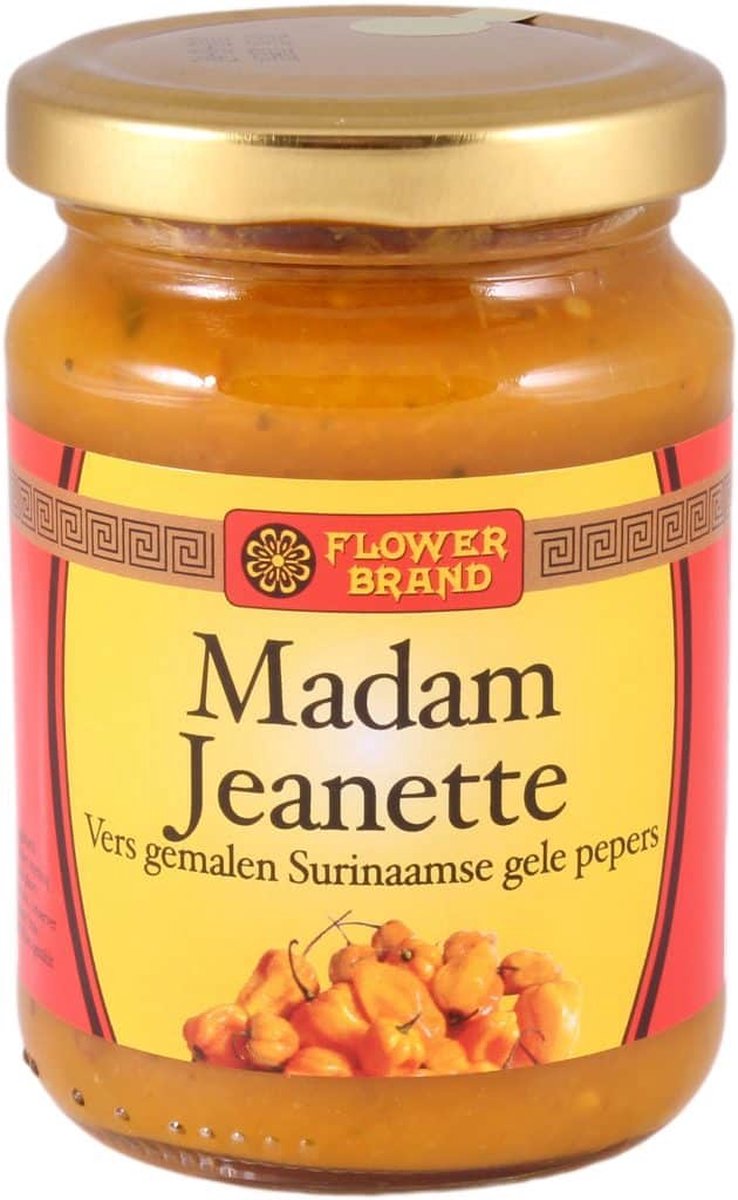 Flower Brand Sambal Madame Jeanette - gele pepers zonder kunstmatige smaakversterkers - 200g