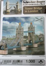 bouwplaat, modelbouw in karton Tower Bridge te Londen, schaal 1/300