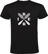 Bier Kruis | Heren T-shirt | Zwart | Drank | Alcohol | Pils | Krat | Kroeg | Feest | Festival