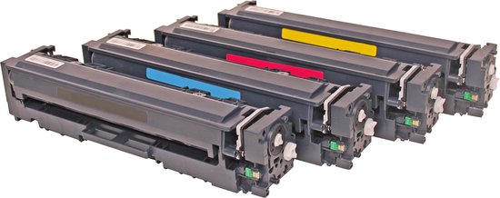 Set 4x ABC huismerk toner geschikt voor HP Laserjet Pro M252 M252dw M252n M274 M274dn M274n MFP M277 M277dw M277n 201X CF400X CF401X CF402X CF403X