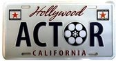 Hollywood License Plate Actor - Collectibles