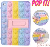 Casies Samsung Galaxy Tab A7 Lite Pop It Fidget Toy hoes - Rainbow case - Gezien op TikTok - Soft cover hoesje - Fidget Toys