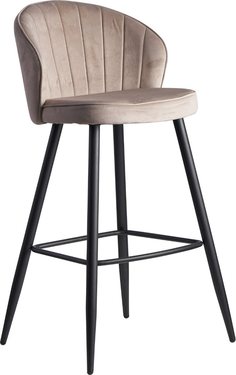Sky Style Falun Velvet Barstoel Beige