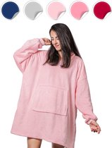 STFF & Co® Hoodie Deken met Mouwen - Fleece Trui - Sweater - Hoodie Blanket - Sweatshirt - Licht Roze