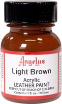 Angelus Leather Acrylic Paint - textielverf voor leren stoffen - acrylbasis - Light Brown - 29,5ml