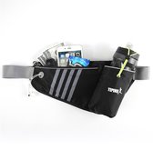 Runningbelt - Drinkgordel voor 1 bidon - Hardloopriem - Sport Heupband - Zwart