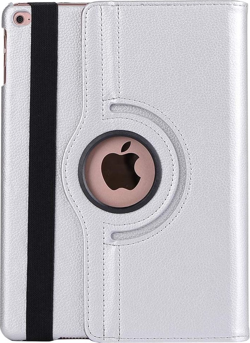 Book Cover Geschikt voor: Apple iPad 2021 / 2020 / 2019 (9e/8e/7e Generatie / 10.2 inch) Multi Stand Case - 360 Draaibaar Tablet hoesje - Tablethoes Zilver