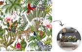 Tafelkleed - Tafellaken - 150x150 cm - Dieren - Jungle - Kleuren - Binnen en Buiten