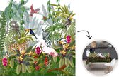 Tafelkleed - Tafellaken - 100x100 cm - Natuur - Jungledieren - Tropisch - Binnen en Buiten