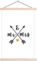 Affiche scolaire - Mariage - Flèches - Coeur - 120x180 cm - Lattes vierges