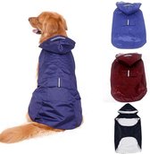 Honden Regenjas Blauw -Honden Poncho - Maat M (ruglengte 28cm)