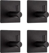 Gsmned – Zelfklevende handdoekhaakjes 5 Stuks – Design Ophanghaken – Zelfklevend – Design Haak zwart –  Ophanghaakjes – Haakjes – Keuken – Badkamer - modern