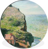 WallCircle - Wandcirkel - Muurcirkel - Het wachtershuisje - Claude Monet - Aluminium - Dibond - ⌀ 90 cm - Binnen en Buiten