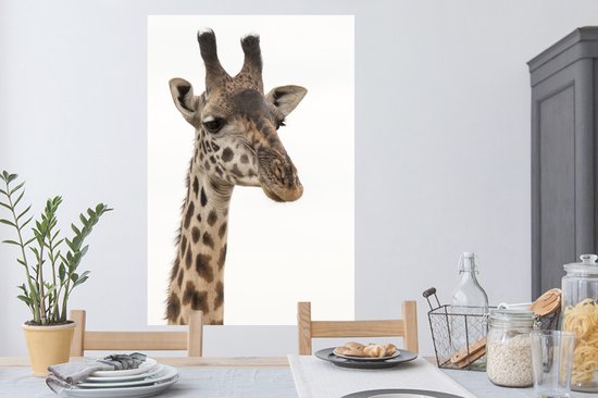 Sticker Muursticker Girafe - girafe - 80x120 cm - film adhésif autocollant - sticker mural repositionnable