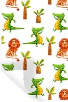 Stickers muraux - Jungle - Design - Animaux - 20x30 cm - Film Adhésif