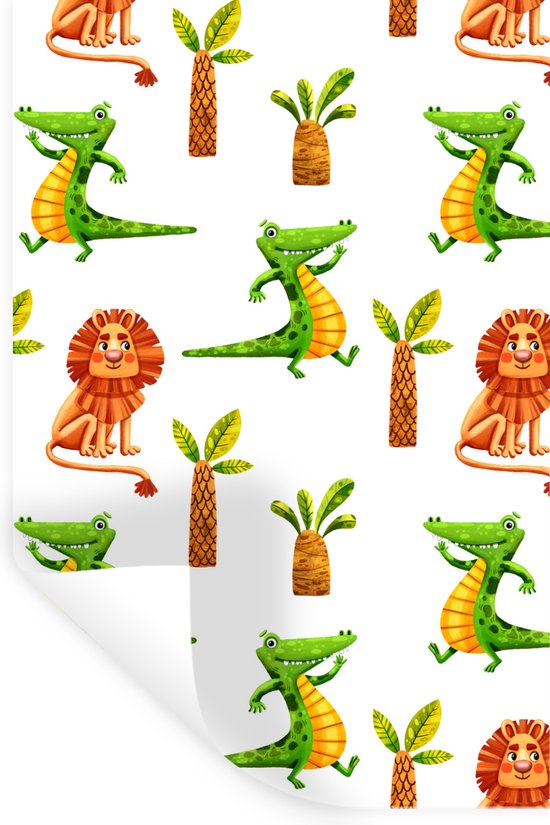 Stickers muraux - Jungle - Design - Animaux - 20x30 cm - Film Adhésif