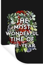 Stickers muraux - Noël - Citation - Aquarelle - 20x30 cm - Feuille adhésive