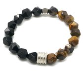 Armband Heren - Tijgeroog Facet Geslepen 10 mm  - Bruin- Musthaves