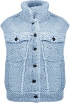 Gilet Avon - Bodywarmer in Teddystof - Blauw - Maat S/M