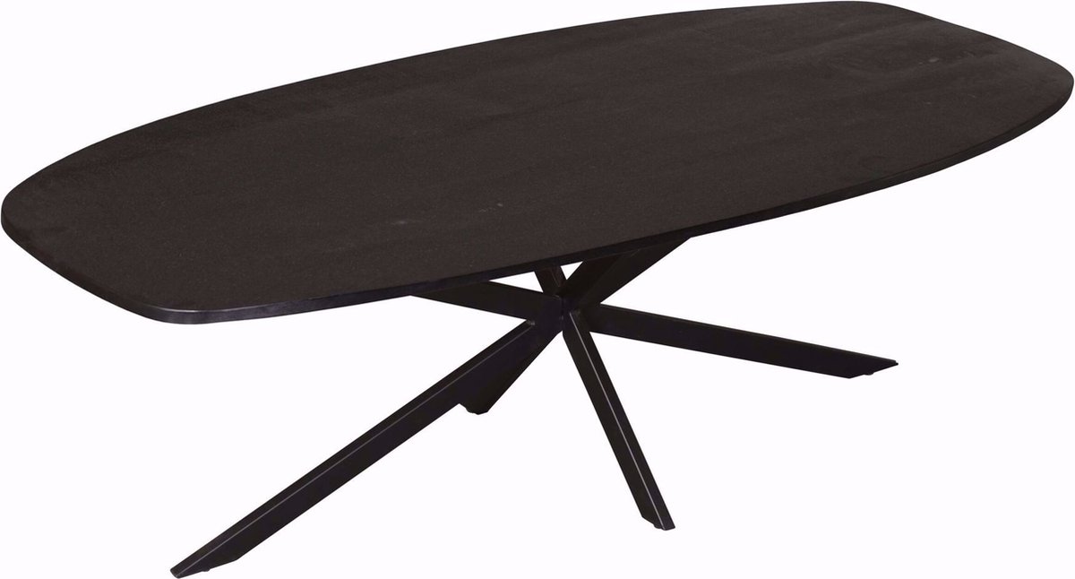 Starfurn Elegance Eettafel Deens Ovaal 200 cm Zwart Mangohout