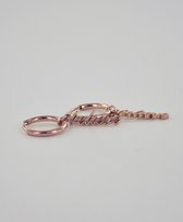 Oorring hanger believe - rosé goud