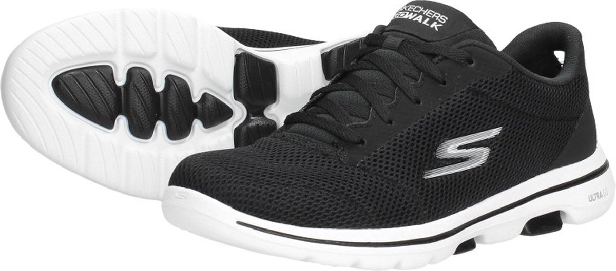 Skechers Go Walk 5 Lucky Sneakers Laag - zwart - Maat 35 | bol