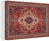 Toile Peinture Tapis Persan - Tapis - Motifs - Rouge - 30x20 cm - Décoration murale