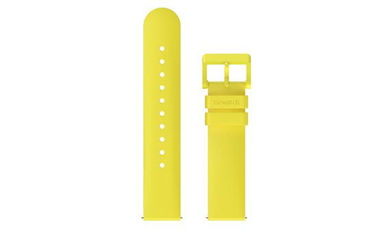 Bracelet de montre 20 mm/bracelet de remplacement Mobvoi ticwatch E3/GTH/C2+ Yellow fluo jaune