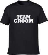 Team Groom T-shirt| Black T-shirt Team Bruidegom| Bachelor Party| Vrijgezellenparty| Vrijgezellenfeestje| Huwelijk| Feestkleding| Trouwen| Zwart T-shirt korte mouw| Maat L